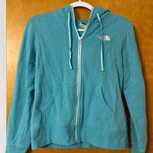 The North Face Hoodie Sweatshirt Jacket Teal Blue